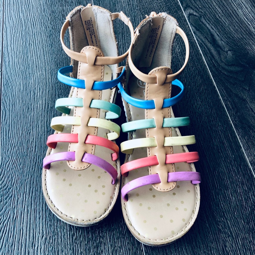 Girls Rainbow Sandals